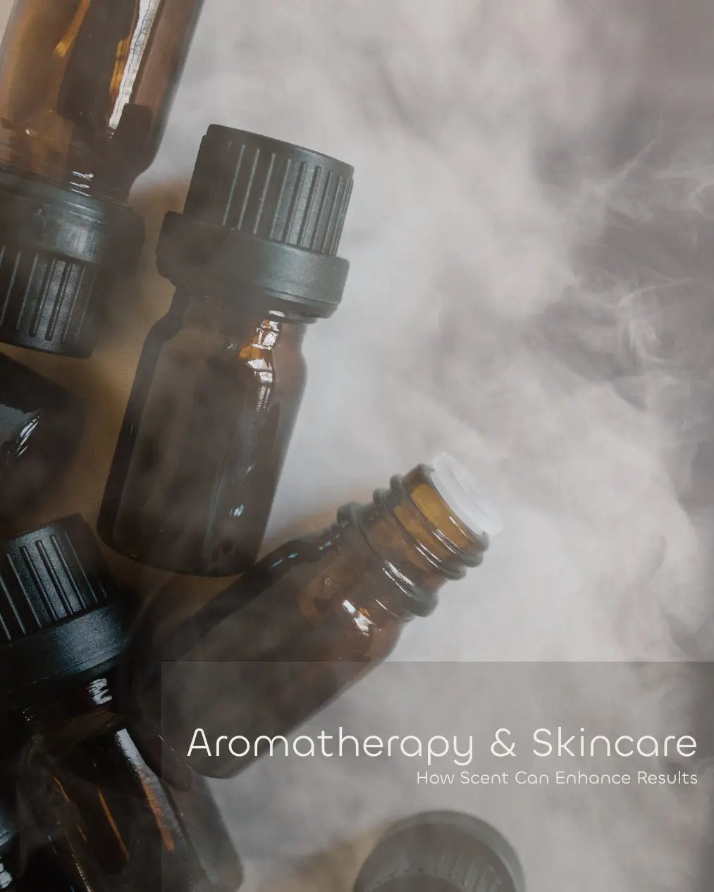 Aromatherapy bottles with steam for skincare benefits