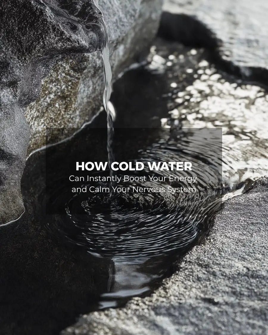 Cold water waves representing the mammalian dive reflex and cold therapy benefits for energy and nervous system reset with Frosteam Harmony
