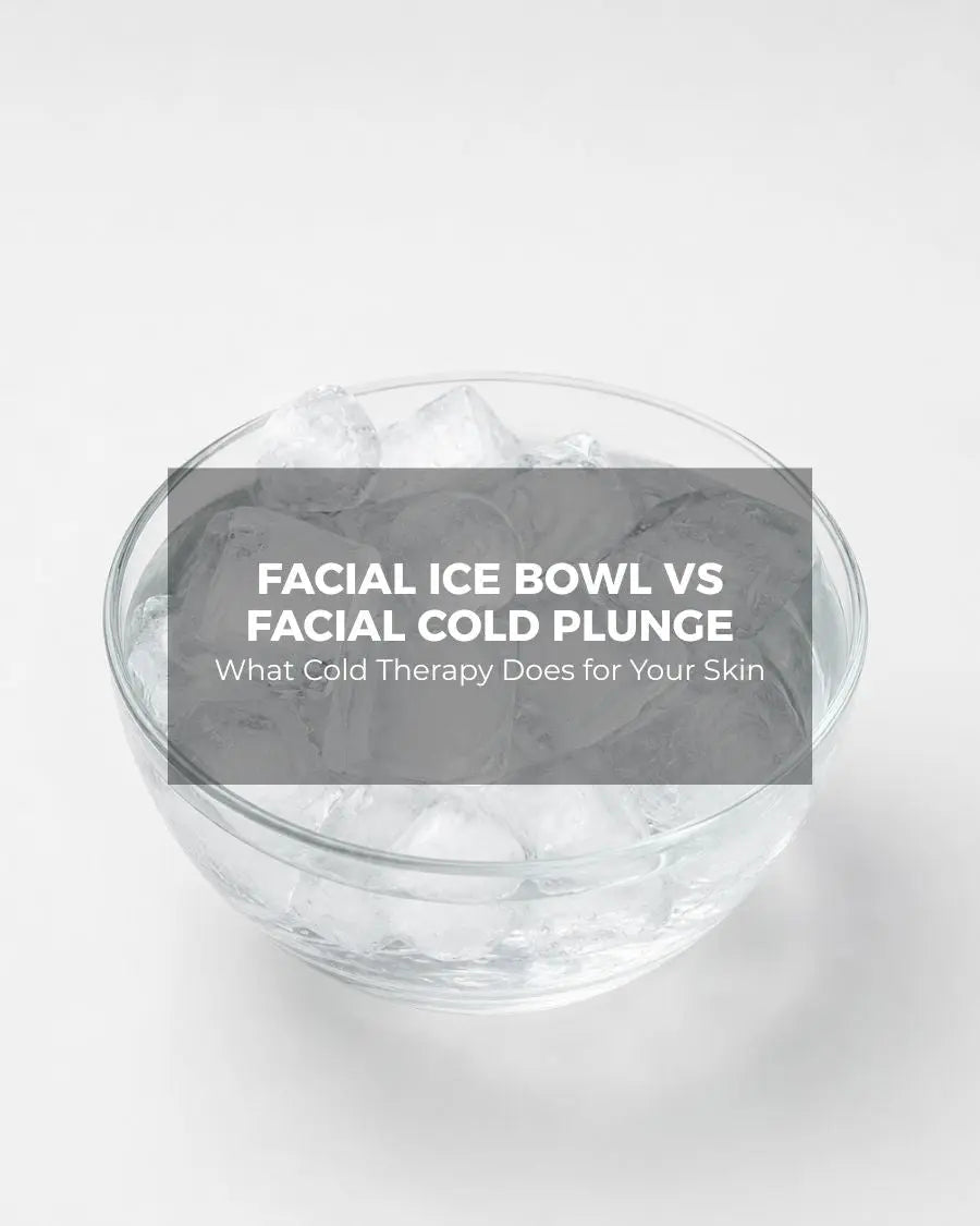 Facial ice bowl vs Frosteam controlled facial cold plunge — cover image comparing cold therapy methods for skin