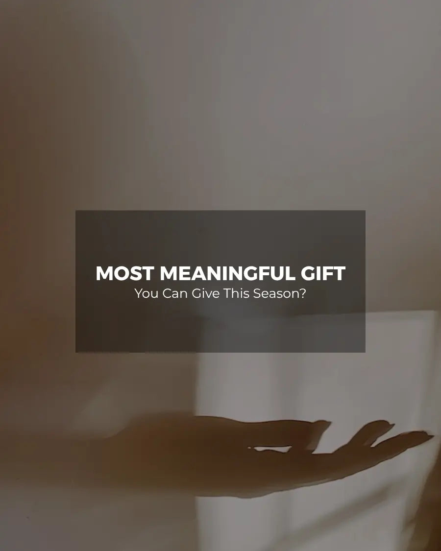 Open hand in soft light, meaningful wellness holiday gift cover