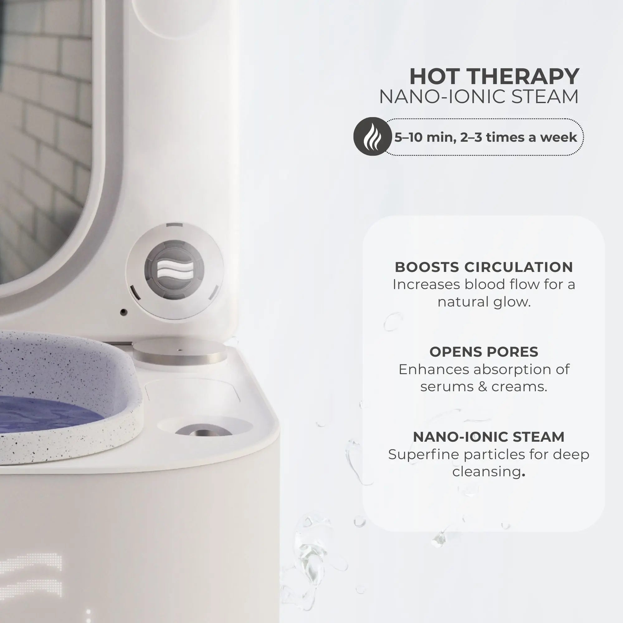 Frosteam 3-in-1 Anti-Aging Facial Steamer – Cold Therapy & Aromatherapy Frosteam