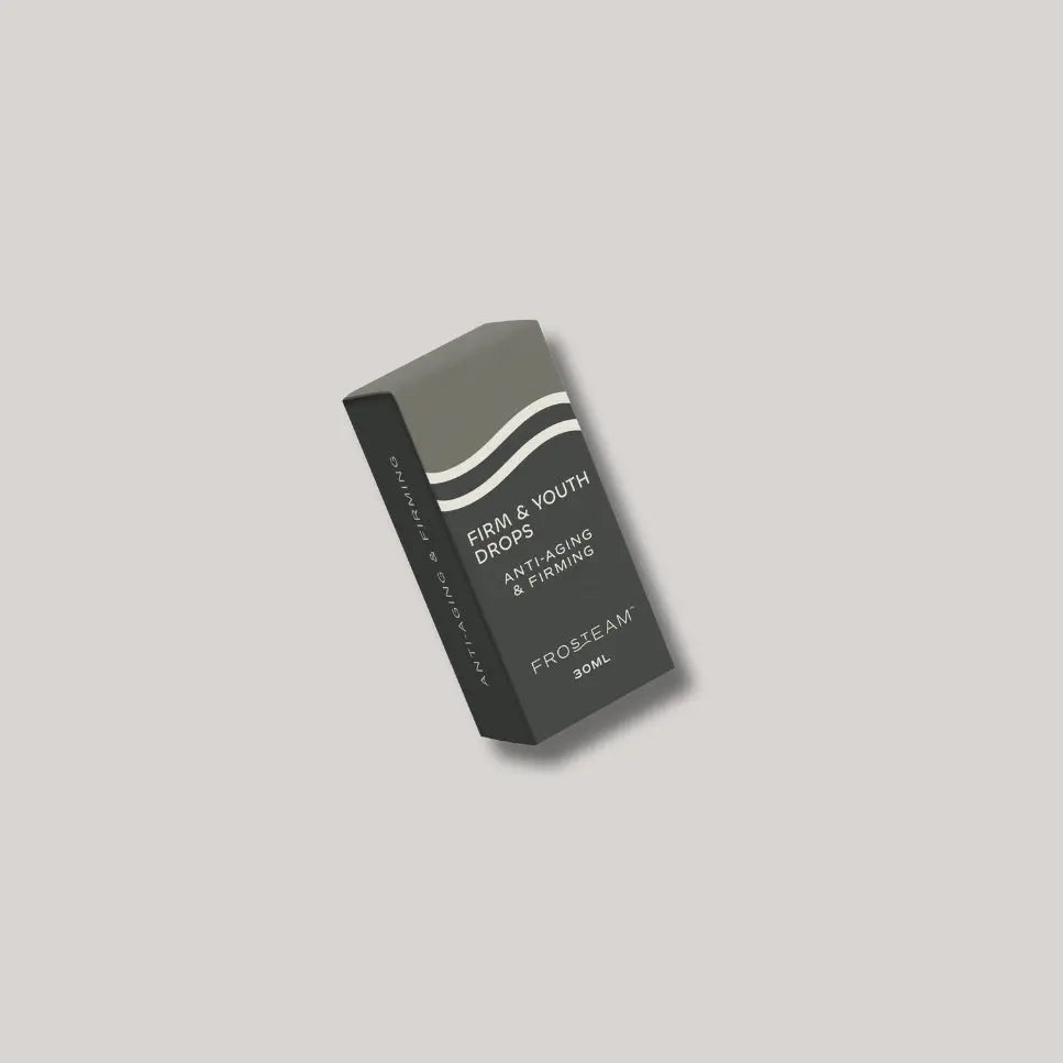 Frosteam Firm & Youth Drops anti-aging serum packaging box – 30ml