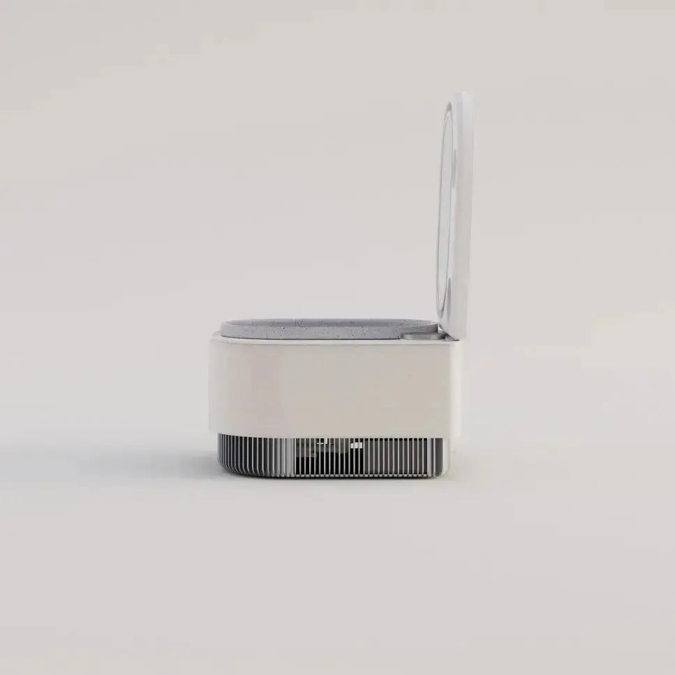 Side view of Frosteam device showing aluminum cooling plate