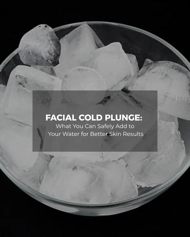 Glass bowl of ice cubes, safe facial cold plunge additives cover