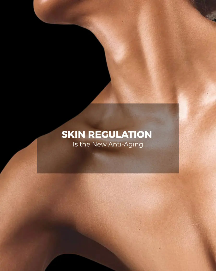Neck and shoulder curves on skin regulation anti-aging article cover