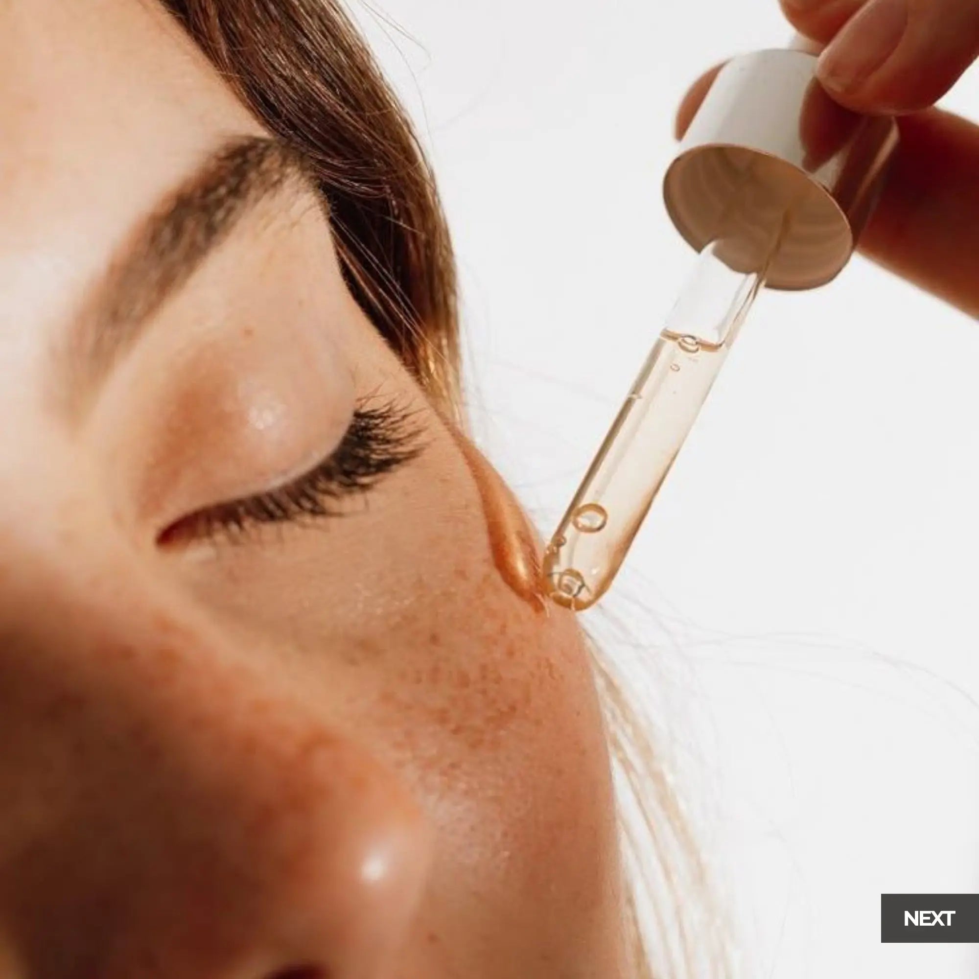 Skincare application during a cold therapy facial ritual, promoting hydrated, radiant-looking skin.