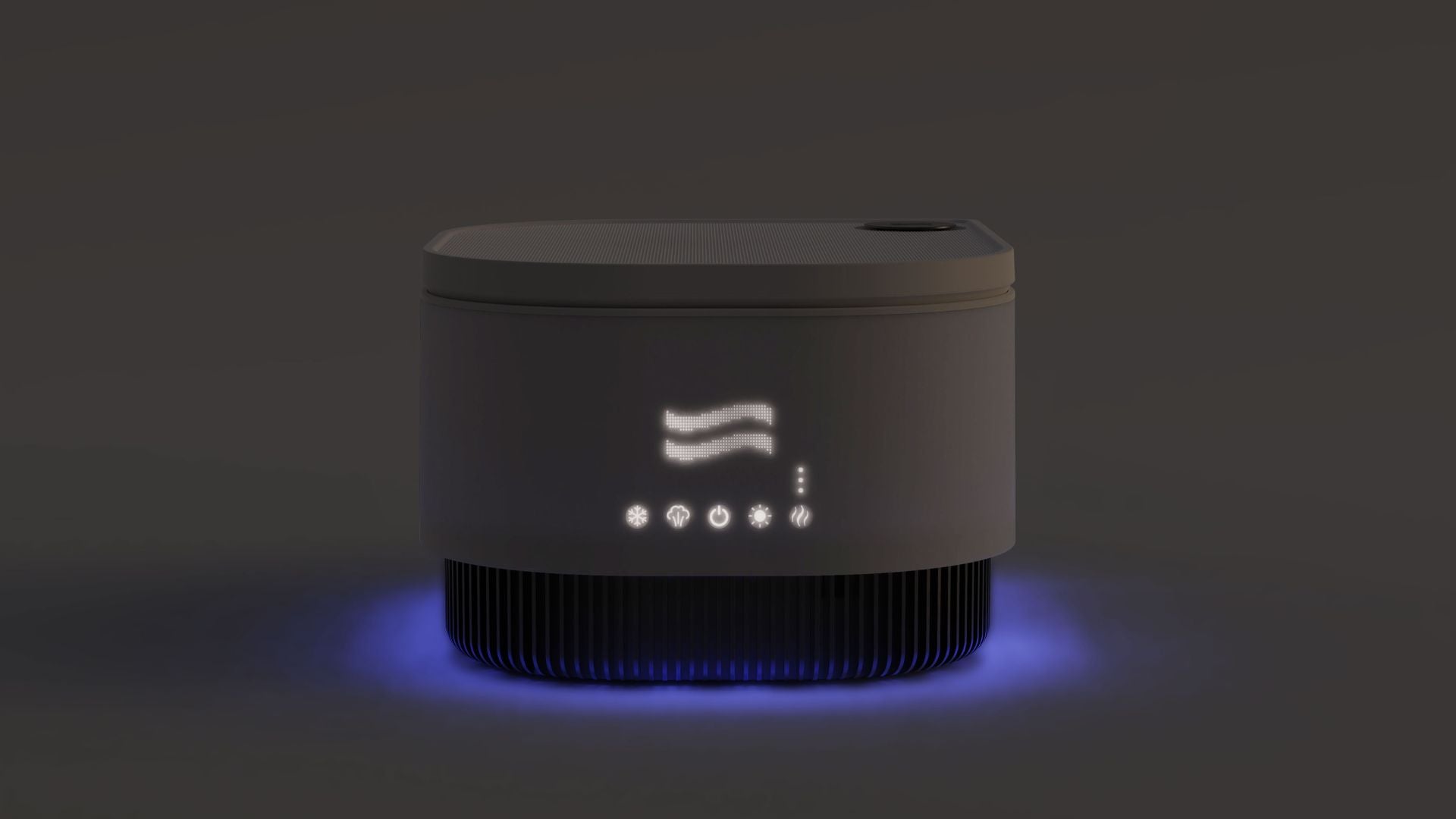 Frosteam 3-in-1 facial device featuring illuminated control interface and cooling base, combining steam therapy, cold therapy, and aromatherapy for at-home skincare