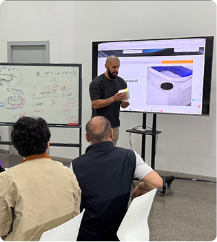 Frosteam device setup showing preparation for a skincare session.