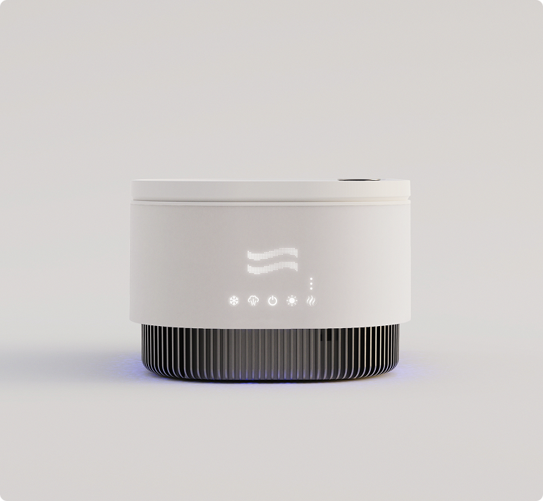 Side angle view of the Frosteam skincare device.