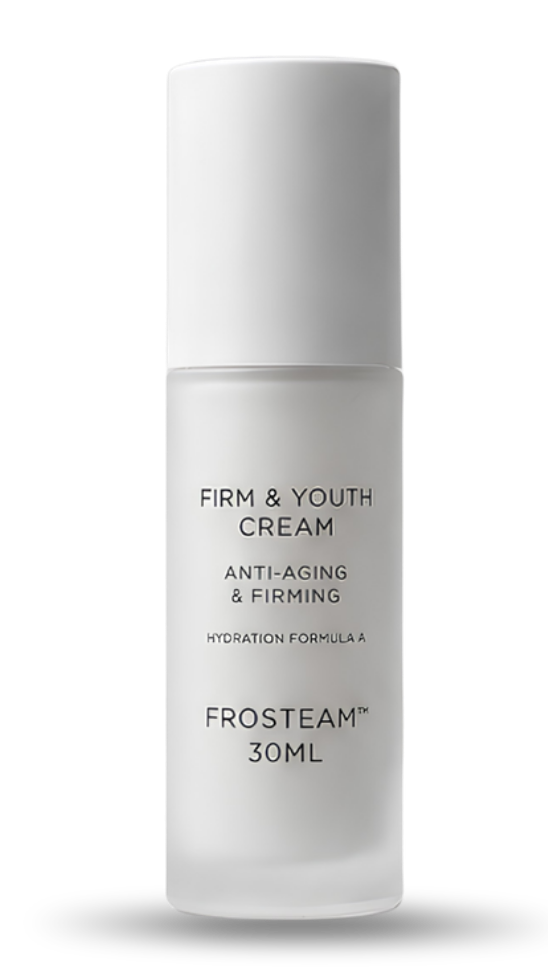 Frosteam Firm & Youth Face Cream bottle on transparent background