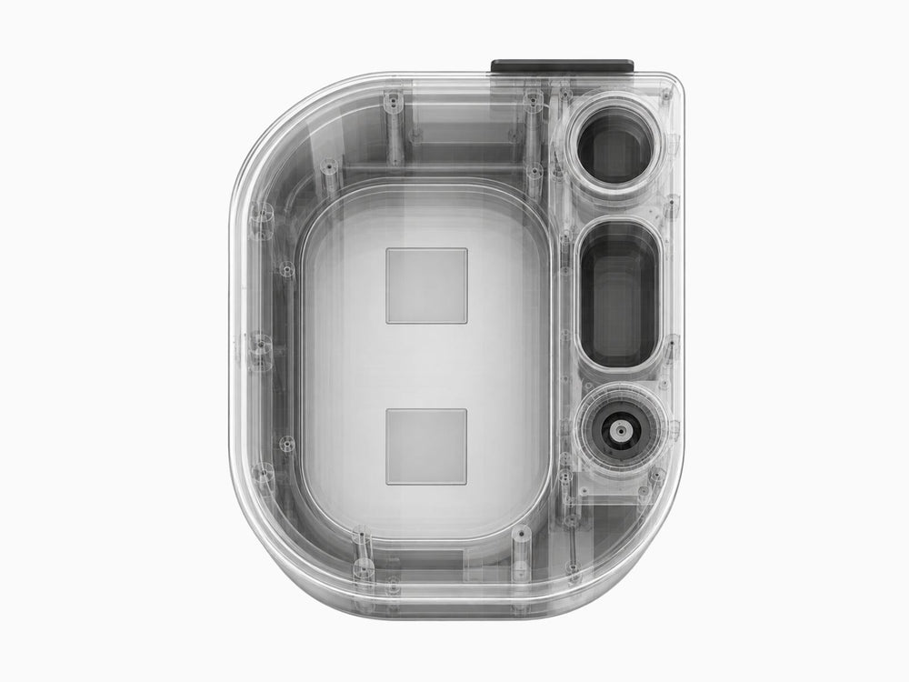 X-ray style top view of Frosteam Harmony showing the cold basin and internal components