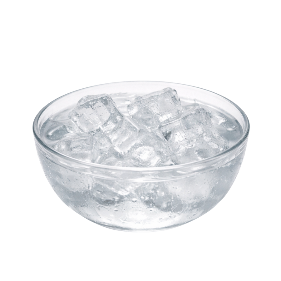 Bol de glace (eau + glaçons)